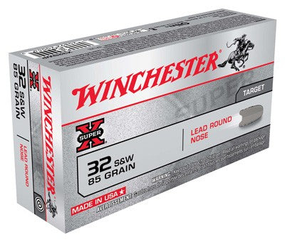 Winchester SUPER-X .32 S&W Long 85 grain Lead Round Nose ammunition