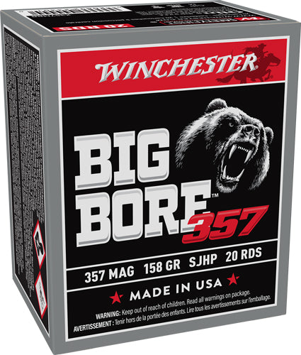 Winchester Big Bore .357 Magnum 158 grain Semi Jacketed Hollow Point ammunition