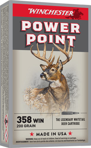 Winchester Power-Point FLATNOSE 200 Grain .358 Winchester 2490 fps