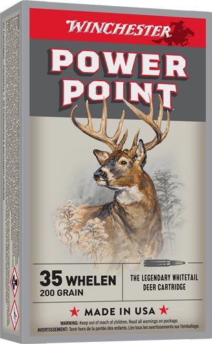 Winchester Power-Point .35 Whelen 200 grain Jacketed Soft Point ammunition