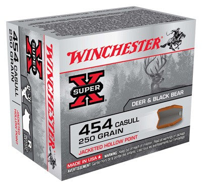 Winchester SUPER-X .454 Casull 250 grain Jacketed Hollow Point ammunition