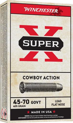 Winchester Super X Cowboy Action .45-70 Government 405 grain Lead Flat Nose ammunition