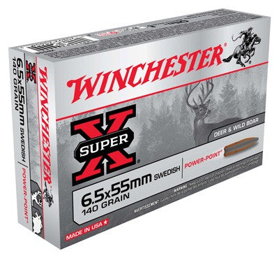 Winchester Super-X Power-Point 140 Grain 6.5x55mm Swedish 2550 fps