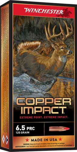 Winchester Copper Impact 6.5 PRC 125 grain Copper Extreme Point Lead-Free ammunition