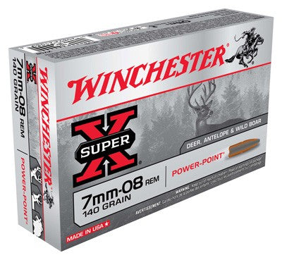Winchester Super-X Power-Point Pointed Soft Point 140 Grain 7mm-08 Remington 2800 fps