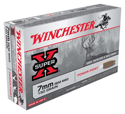Winchester Super-X Power-Point 150 Grain 7mm Remington Mag 3090 fps