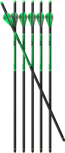CenterPoint CP400 20 Inch Carbon Crossbow Arrows 6PK Half Moon Nock