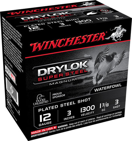 Winchester XSM1233 Drylok Super Steel Magnum 12 Gauge 3 1-3/8oz #3 1300 fps