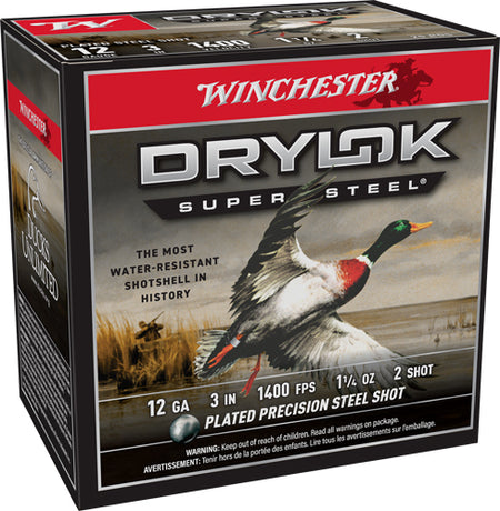 Winchester XSV1232 Drylok Super Steel Magnum 12 Gauge 3 1-1/4oz #2 1400 fps