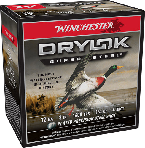 Winchester XSV1234 Drylok Super Steel Magnum 12 Gauge 3 1-1/4oz #4 1400 fps