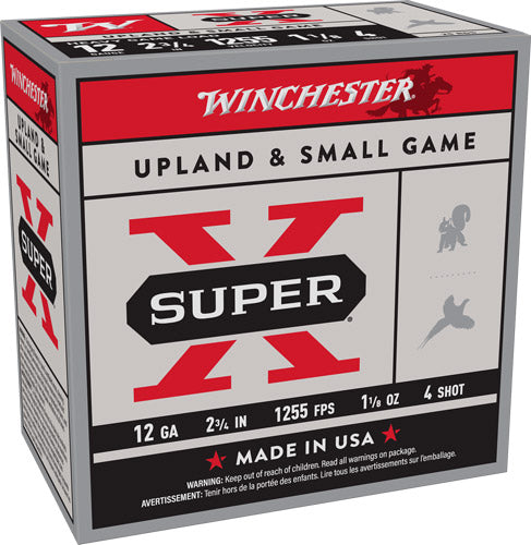 Winchester XU12H4   12 Gauge 2-3/4 1-1/8oz #4 1255 FPS.