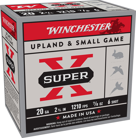 Winchester Super-X Game Load Shotgun Ammo 20 Gauge 2.75 in 7/8 oz #6
