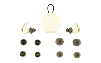 AXIL Bone White X20 Earplugs Silicone and Foam Tips with Carry Case X20-BONE