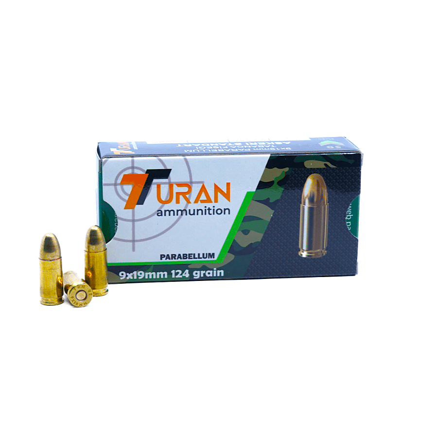 Turan 9mm Luger Full Metal Jacket(FMJ) 124 Grain Ammo