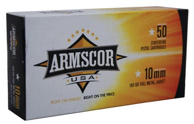 Armscor FAC102N Pistol 10mm Auto 180 gr Full Metal Jacket (FMJ)
