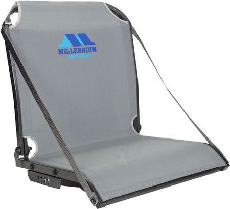 Millennium B100 Gray Arm Rest Boat Seat with Straps