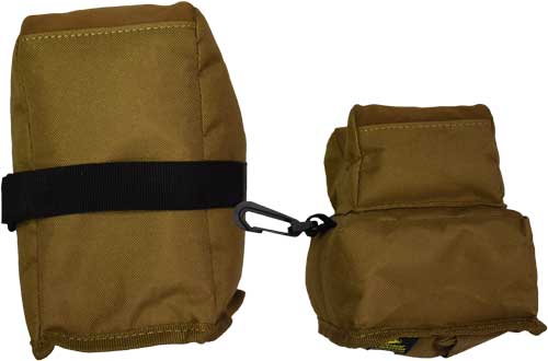 TOC Tan Leather/Fabric 2-Piece Bench Bag Shooting Rest Set
