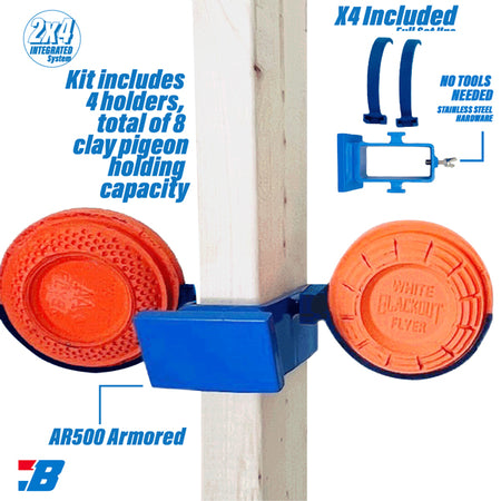 BASH TARGET 2x4 Clay Pigeon Holder for Steel Target Stands