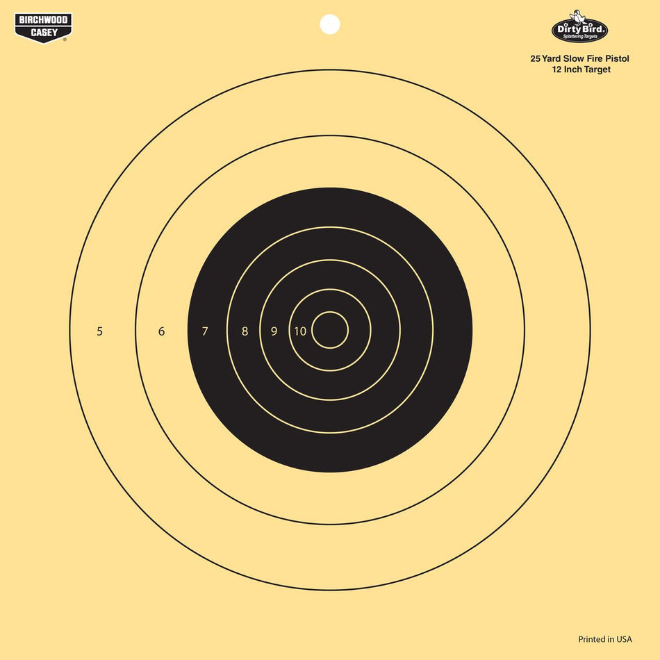 Birchwood Casey Dirty Bird 12 Inch 25-Yard Reactive Pistol Target Pack of 12