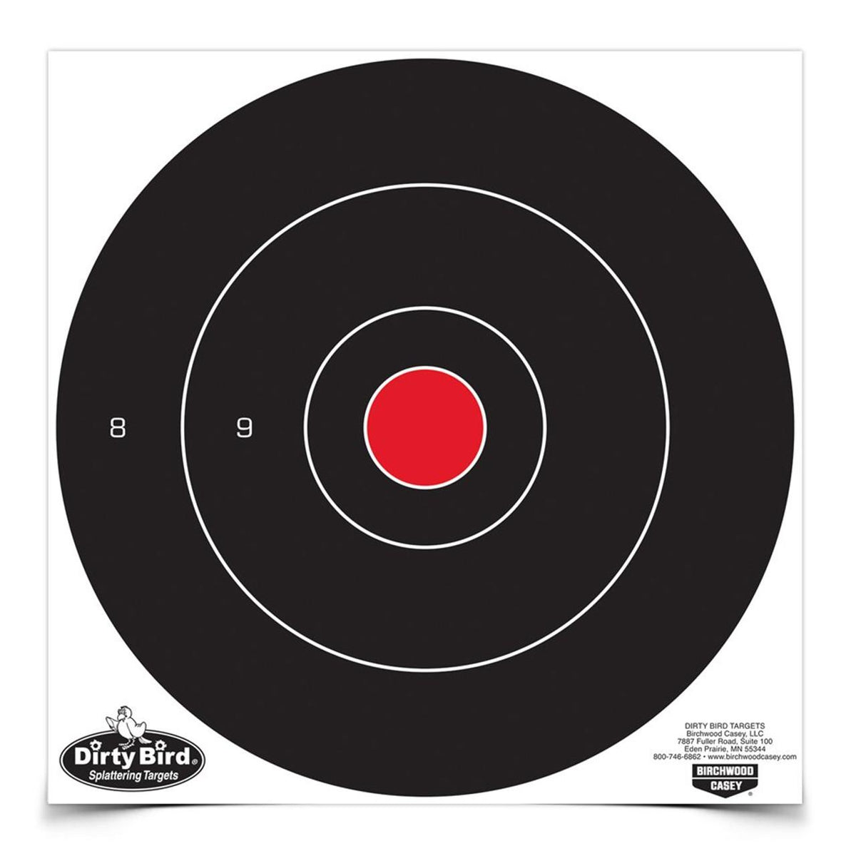 Birchwood Casey Dirty Bird 12 Inch Bull's-Eye Target 100 Count