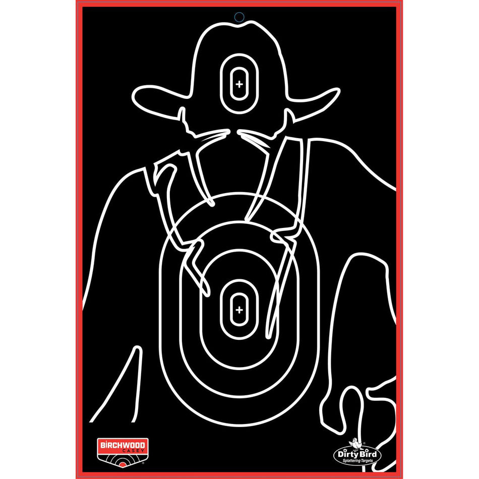 Birchwood Casey Dirty Bird 12x18 Gunslinger Silhouette Shooting Targets 6 Pack
