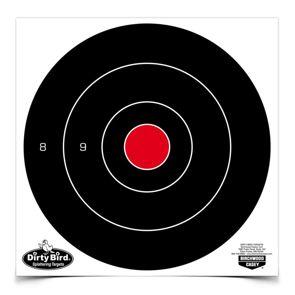 Birchwood Casey 8" Dirty Bird Bull's-Eye Target Pack of 200