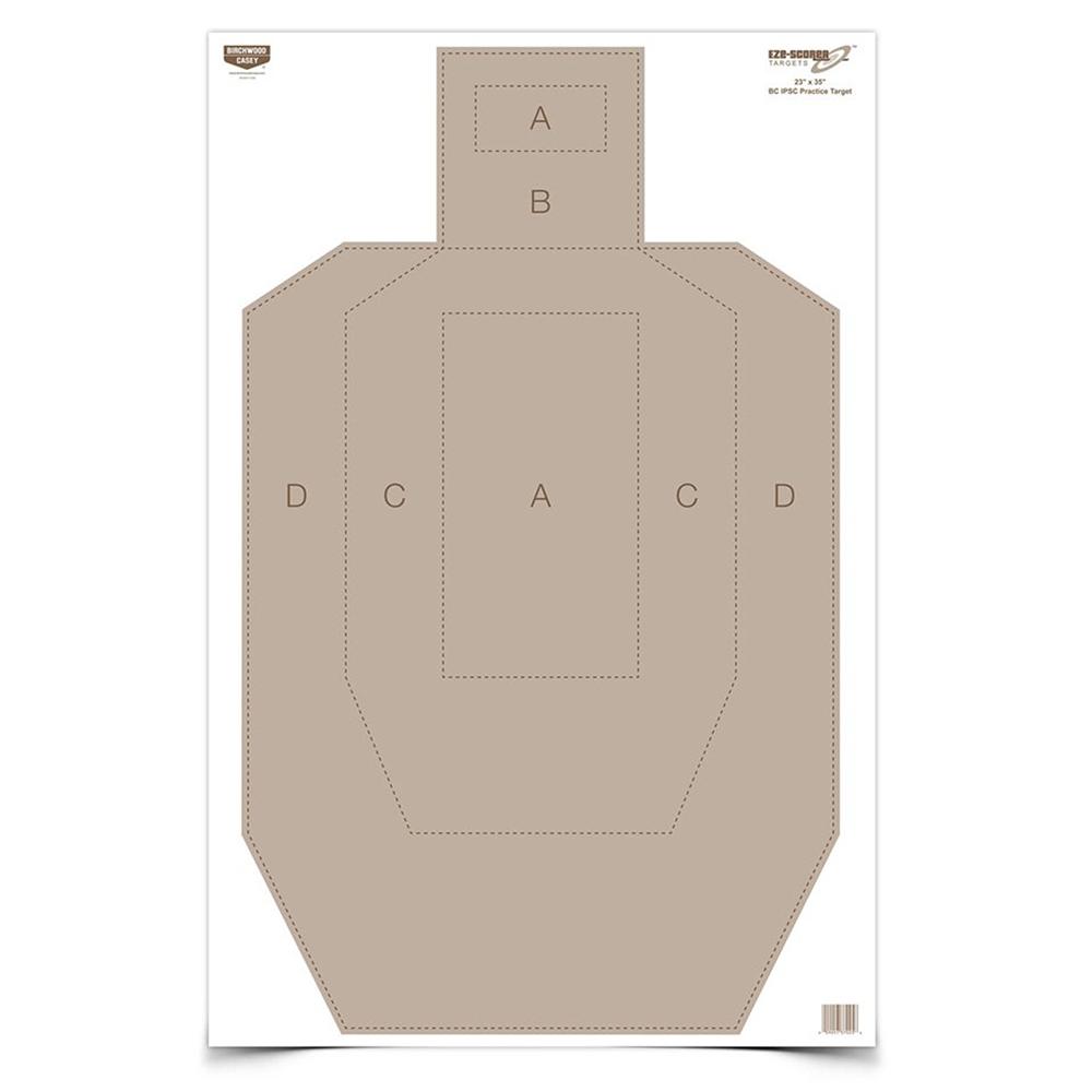 Birchwood Casey EZE-Scorer IPSC Shooting Targets 100 Pack 23" x 35"