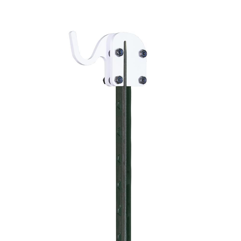 Birchwood Casey Steel T-Post Target Hook Laser-Cut AR500 White Finish