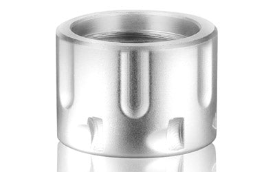 Backup Tactical Pistol Barrel Thread Protector, Revolver Cylinder, Silver, 1/2x28