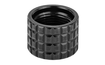 Backup Tactical Pistol Barrel Thread Protector, Frag Pattern, Black, 1/2x28