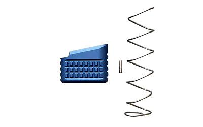 Backup Tactical Glock 17/19/22/23 Magazine Extension Blue Anodized Finish, +5 Rounds with Extra Power Spring