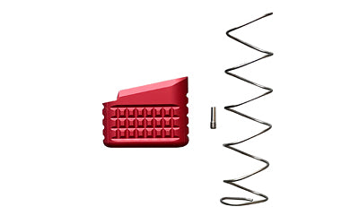 Backup Tactical Glock 17/19/22/23 Magazine Extension Red Anodized Finish, +5 Rounds with Extra Power Spring
