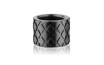 Backup Tactical Pistol Barrel Thread Protector, Hash Mark Design, Black, 1/2x28