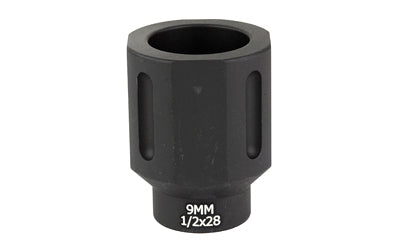 Battle Arms Development HEX FLASHCAN 9MM, Anodized Black, 1/2x28 Threaded Blast Diverter