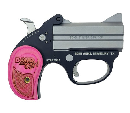 STINGER GIRL 380ACP SS 3" FS TRIGGER GUARD | PINK GRIPS