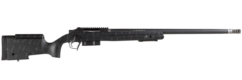 Christensen Arms 8010400300 BA Tactical Long Range 338 Lapua Mag 3+1 27" Carbon Fiber Barrel, Black Nitride Finish, Black with Gray Webbing Stock