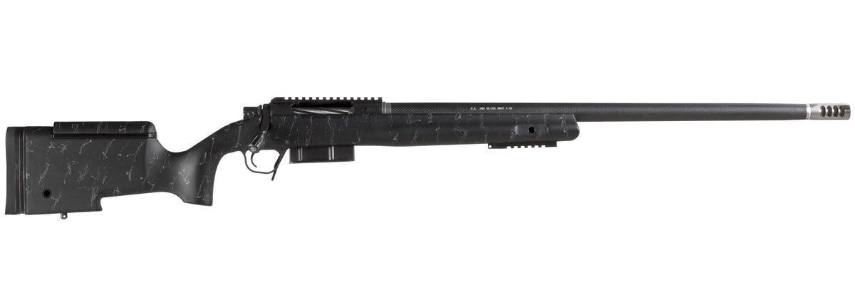 Christensen Arms CA10270H85281 BA Tactical Long Range 6.5 Creedmoor 4+1 26" Carbon Fiber Barrel, Black Nitride Finish, Black with Gray Webbing Stock