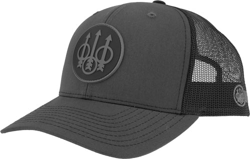 Beretta JS Circle Patch Mesh Trucker Hat Charcoal Black Colorway