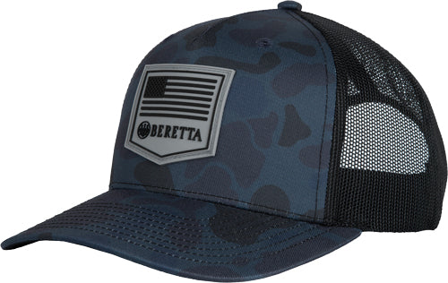 Beretta Cap PM Trucker R112 Blue Duck Camo Rubber Patch