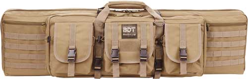 Bulldog 42" Tactical Double Gun Case Tan with 3 Large Pockets