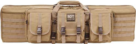 Bulldog 42" Tactical Double Gun Case Tan with 3 Large Pockets