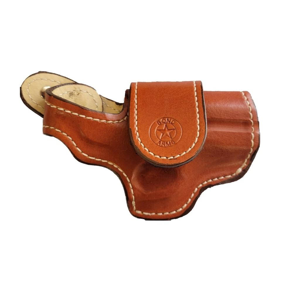 Bond Arms 3.5" Barrel Right Hand Tan Leather Driving Holster with White Stitching