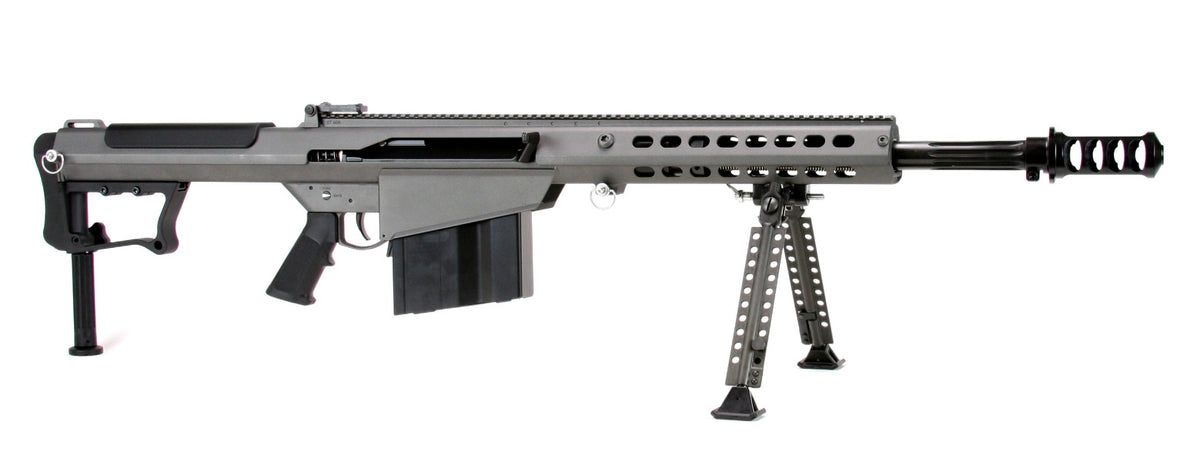 Barrett 18068 M107A1 50 BMG 20" 10+1 Tungsten Gray Cerakote Tungsten Gray Fixed with Sorbothane Recoil Pad Stock Black Polymer Grip