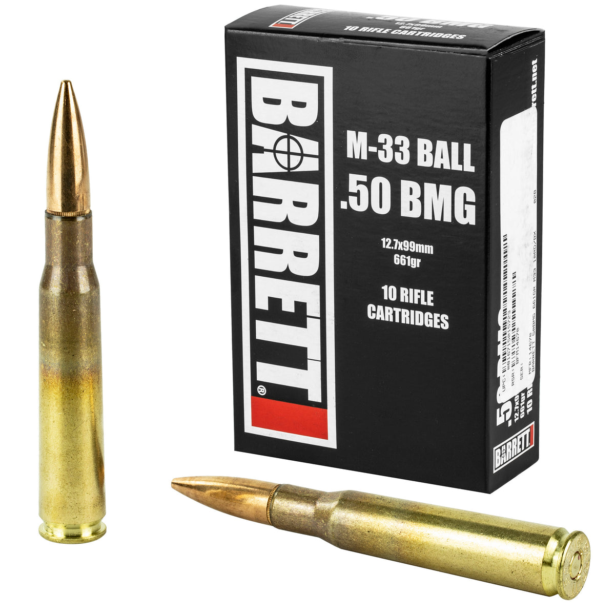 Barrett Firearms M33 Ball .50 BMG 661 grain Full Metal Jacket ammunition