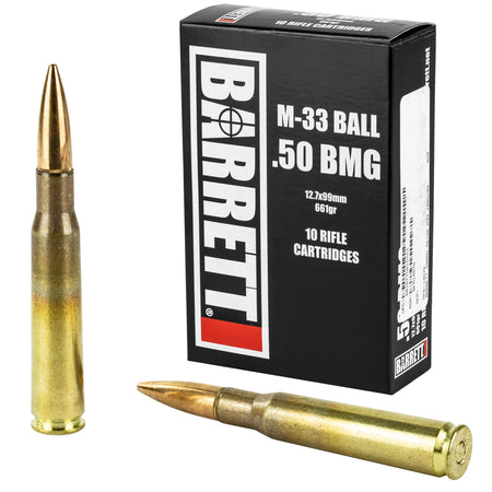 Barrett Firearms M33 Ball .50 BMG 661 grain Full Metal Jacket ammunition