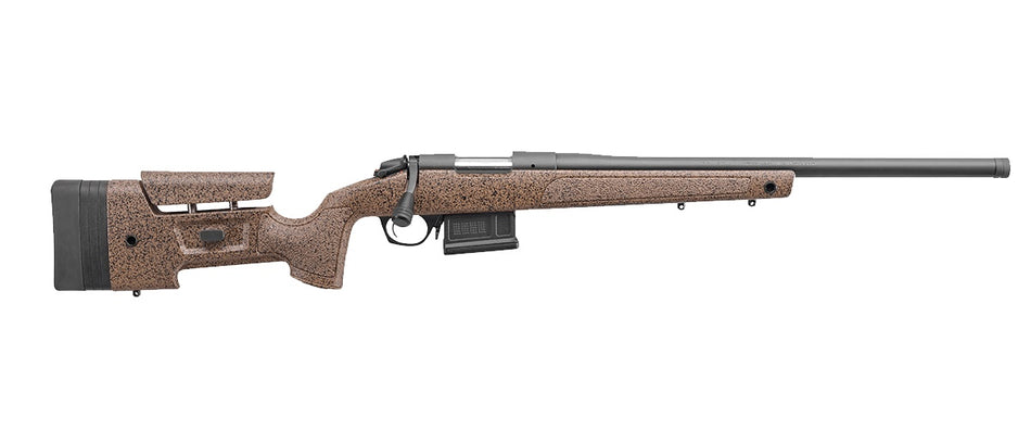 Bergara Rifles B14S359C B-14 HMR 6.5 PRC 3+1 24" Graphite Black Cerakote Barrel, Black Speckled Brown Molded w/Mini-Chassis, Adjustable LOP & Cheek Piece Stock