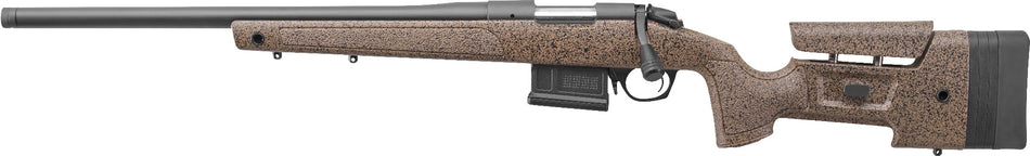 Bergara Rifles B14S352LC B-14 HMR 6.5 Creedmoor 5+1 22" Graphite Black Cerakote Barrel, Black Speckled Brown Molded w/Mini-Chassis, Adjustable LOP & Cheek Piece Stock, Left Hand