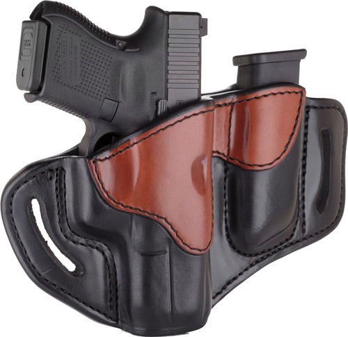 1791 Gunleather BH2.1 OWB Belt Holster & Mag Pouch Combo RH Glock 17 Compatible Brown/Black