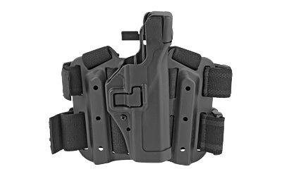 BLACKHAWK Right-Hand Level 3 SERPA Tactical Drop-Leg Holster for Glock 17/19/22/23/31/32, Black 430600BK-R