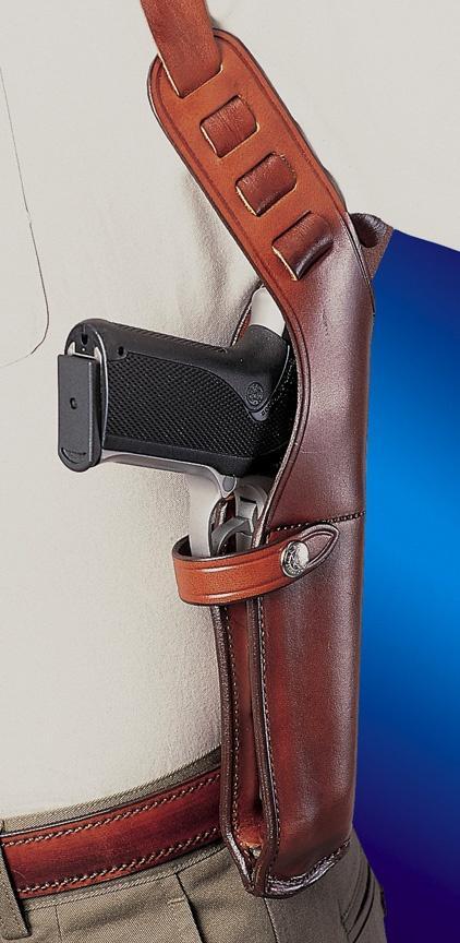 Bianchi X15 Vertical Carry Shoulder Holster Sig Sauer P220 Right Hand Plain Tan
